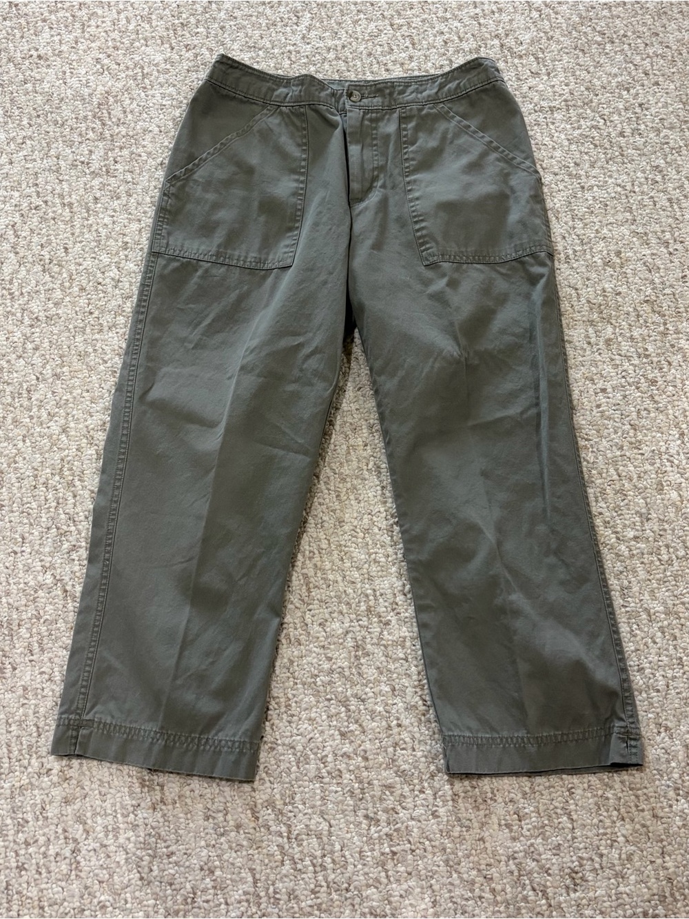 Woolrich Gorpcore 100% Cotton 1412 Fieldstone Hiking Straight Leg Cropped Pants